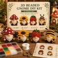 thumbnail image 3 of 3D Beaded Gnome DIY Kit, 4-Pack Mini DIY Gnome Beading Set with Instructions, Pastoral Gnomes Beading Decor, Handmade Cute Beaded Gnomes Kit for Adults Beginners (#A), 3 of 7