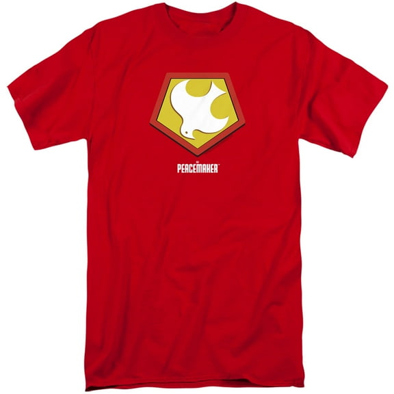 Peacemaker Symbol Unisex Adult Tall T Shirt,Red, 3X-Large