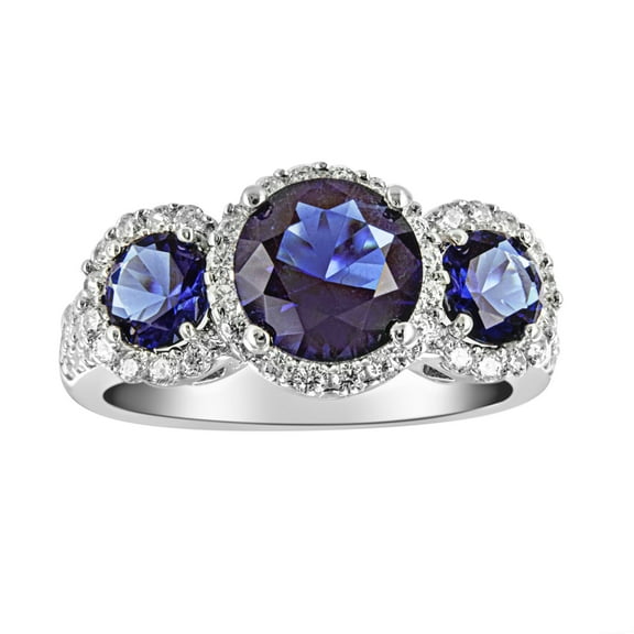 925 Sterling Silver Simulated Sapphire Rings for Women Make Great Anniversary Gifts for Her