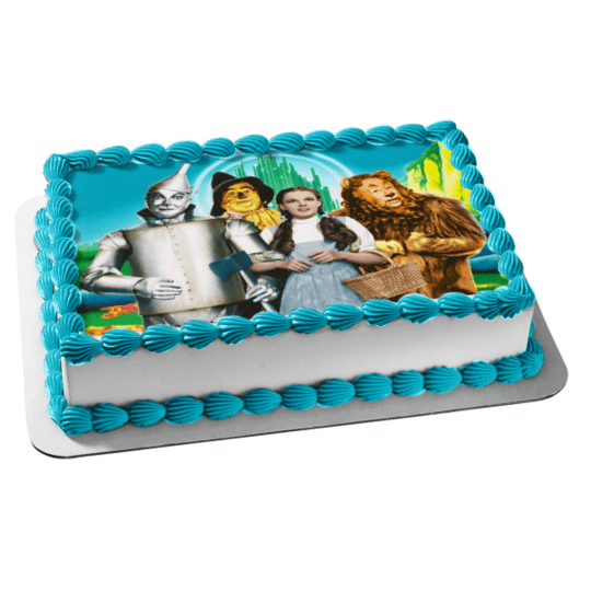 The Wizard of Oz Dorothy the Cowardly Lion Tin Man Scarecrow Emerald City Edible Cake Topper Image ABPID06715