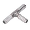 thumbnail image 1 of Stainless Steel Barb Tee, Sturdy Clean Fine Workmanship Stainless Steel Hose Barb Tee 8mm Dia Rust    for Liquid, 1 of 8