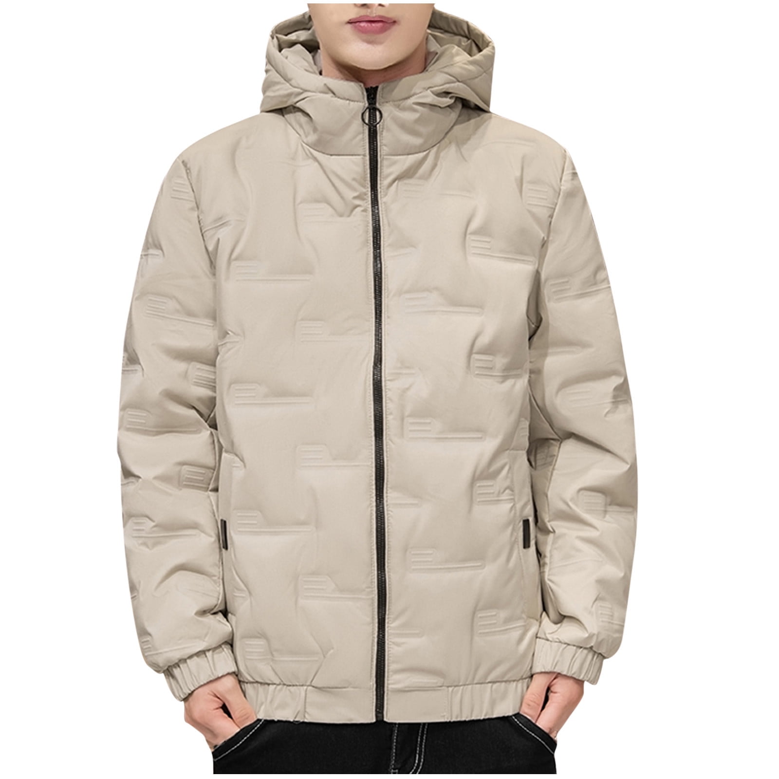 Penkiiy Mens Long Winter Coat Hooded Waterproof Insulated