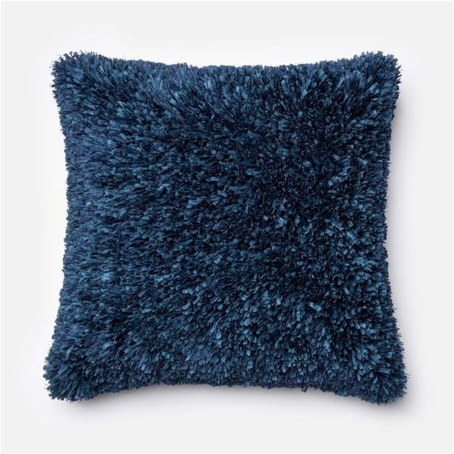 Loloi 22" Square Polyester Down Throw Pillow in Navy