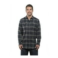 thumbnail image 1 of Burnside Yarn-Dyed Long Sleeve Flannel Shirt, M, Navy, 1 of 1