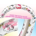 thumbnail image 5 of "Hello Kitty Steering Wheel Cover, Official Sanrio Car Steering Wheel Cover with Universal Size 14.5 - 15.5, Cute White Hello Kitty Car Accessories for Women (Hello Kitty Look at Me) ", 5 of 9