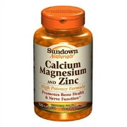 Sundown Naturals Calcium Magnesium and Zinc High Potency 100 Caplets Each
