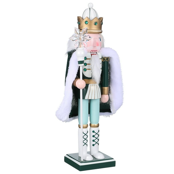 Figura de Cascanueces, Decoración Navideña, Cascanueces Tradicional, Figura de Madera del Rey Cascanueces, Decoración de Mesa, Decoración Navideña para el Hogar