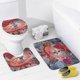 thumbnail image 4 of Calabozos y dragones-theme 4-Piece Shower Curtain Set with Rugs, Waterproof Bathroom Decor Set Includes Bath Mat, U-Shaped Rug, Toilet Lid Cover and Curtain with Hooks, 4 of 6
