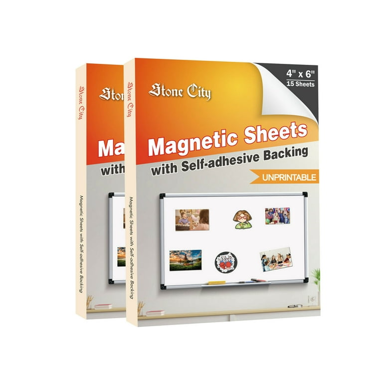 Stone City Printable Magnetic Sheets Matte Magnet Photo Paper Cutable for Inkjet + Laser Printers, Cricut, 8.5x 11 5 Sheets, DIY Signs, Crafts, Photo