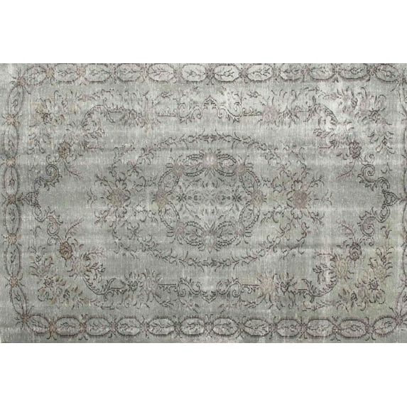 Ahgly Company Indoor Rectangle Contemporary Granite Gray Abstract Area Rugs, 8' x 12'