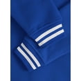 thumbnail image 5 of Hat and Beyond Mens Varsity Brushed Fleece Button Up Large Striped Collar Cuff Pocketed Coat Jacket, 5 of 6