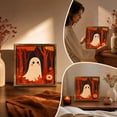 thumbnail image 6 of Natural Wood Framed Ghost Halloween Wall Art Print, Spooky Illustration For Bedroom, Living Room, Entryway And Seasonal Home Decor, 6 of 7