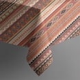 thumbnail image 3 of Brown Geometric Striped Pattern Rectangle Tablecloth 60"x102",Waterproof Polyester Rectangle Table Cloth, Wipeable Spillproof Polyester Tablecloth for Dining, Camping, Indoor and Outdoor, 3 of 6