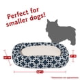 thumbnail image 3 of Majestic Pet Sherpa Links Bagel Pet Bed for Dogs, Calming Dog Bed Washable, Small, Navy Blue Blue, 3 of 5