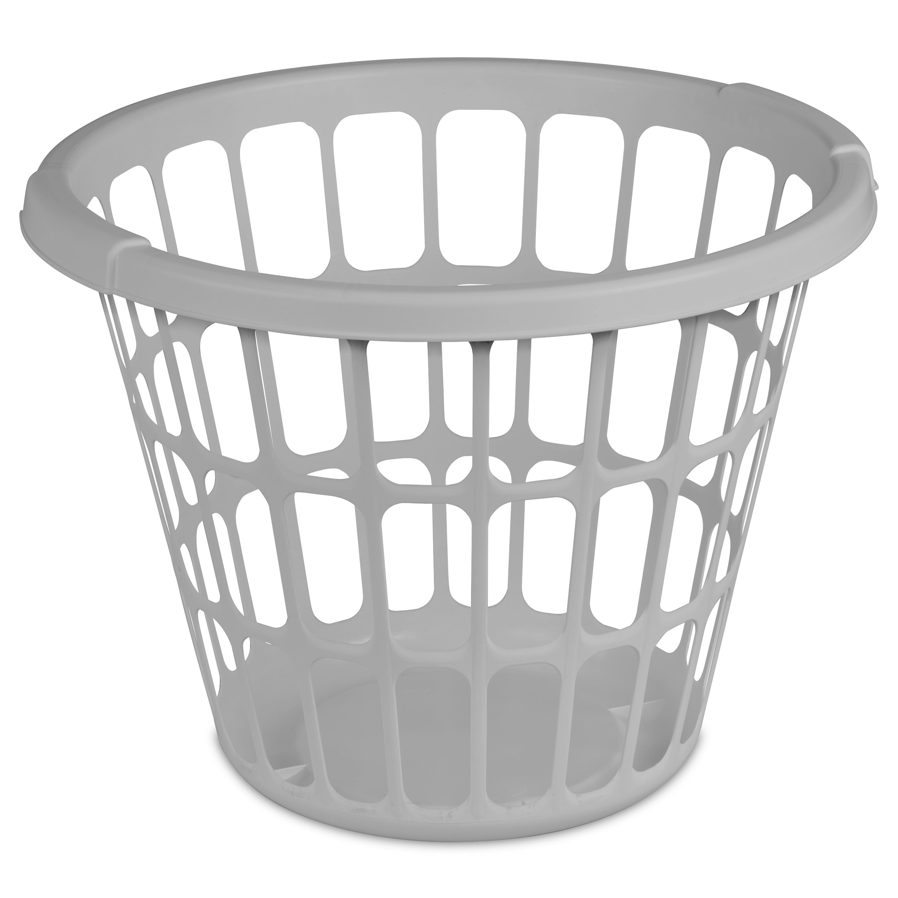 Mainstays 1 Bushel Laundry Basket Soft Silver Set of 18