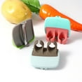 thumbnail image 3 of Pelador de acero inoxidable, cortador de sandía, escarchador de frutas, pelador de melón manual, elegante pelador de frutas y verduras, pelador de cocina compacto, pelador de jardín, 3 of 8
