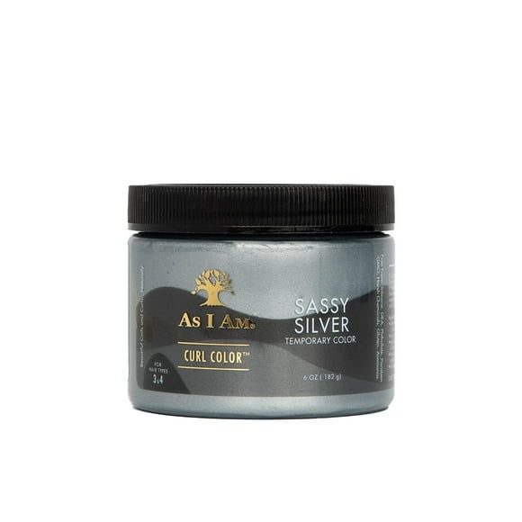 As I Am Curl Color - Argent Sassy - 6 Onces - Gel Colorant et Recourbant - Couleur Temporaire - Vegan et Sans Cruauté