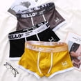 thumbnail image 4 of Calzoncillos bóxer de algodón para hombre, ropa interior transpirable, convexo en U, Sexy, talla grande, 4 of 4
