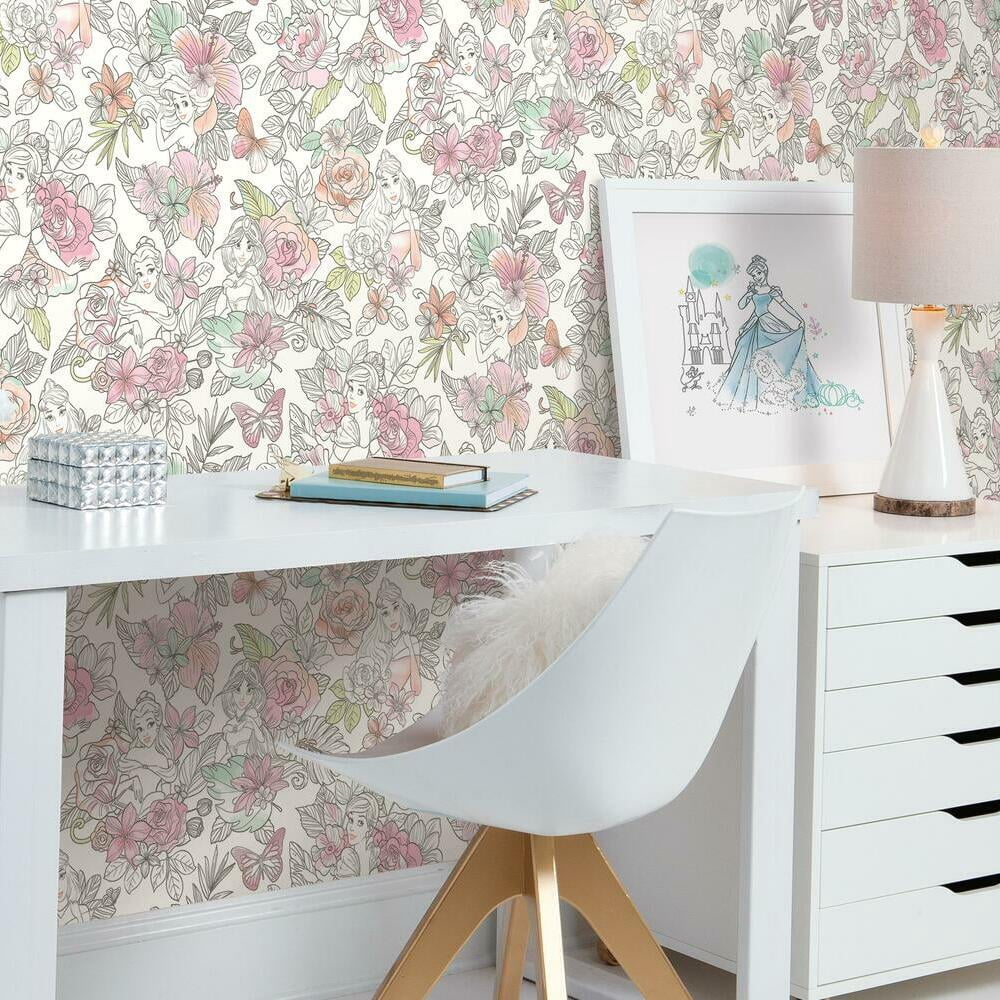Disney Princess Royal Floral Peel and Stick Wallpaper