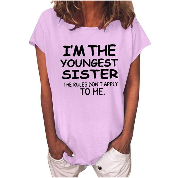 Camiseta de manga corta suelta con cuello redondo y estampado informal a la moda para mujer Pompotops hfajkhk126279