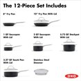thumbnail image 4 of OXO 12 Piece Nonstick Aluminum Cookware Set, Matte, 4 of 8