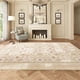 thumbnail image 3 of American Retro Large-area Living Room Carpets Plush Soft Bedroom Bedside Carpet Floral Pattern Cloakroom Balcony Rugs Alfombra My Lux Decor Round, 3 of 12