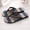 Blue, variant on Unisex Striped Flip Flops Non-slip Soft Sole Webbing Casual Summer Beach Footwear Gray 41