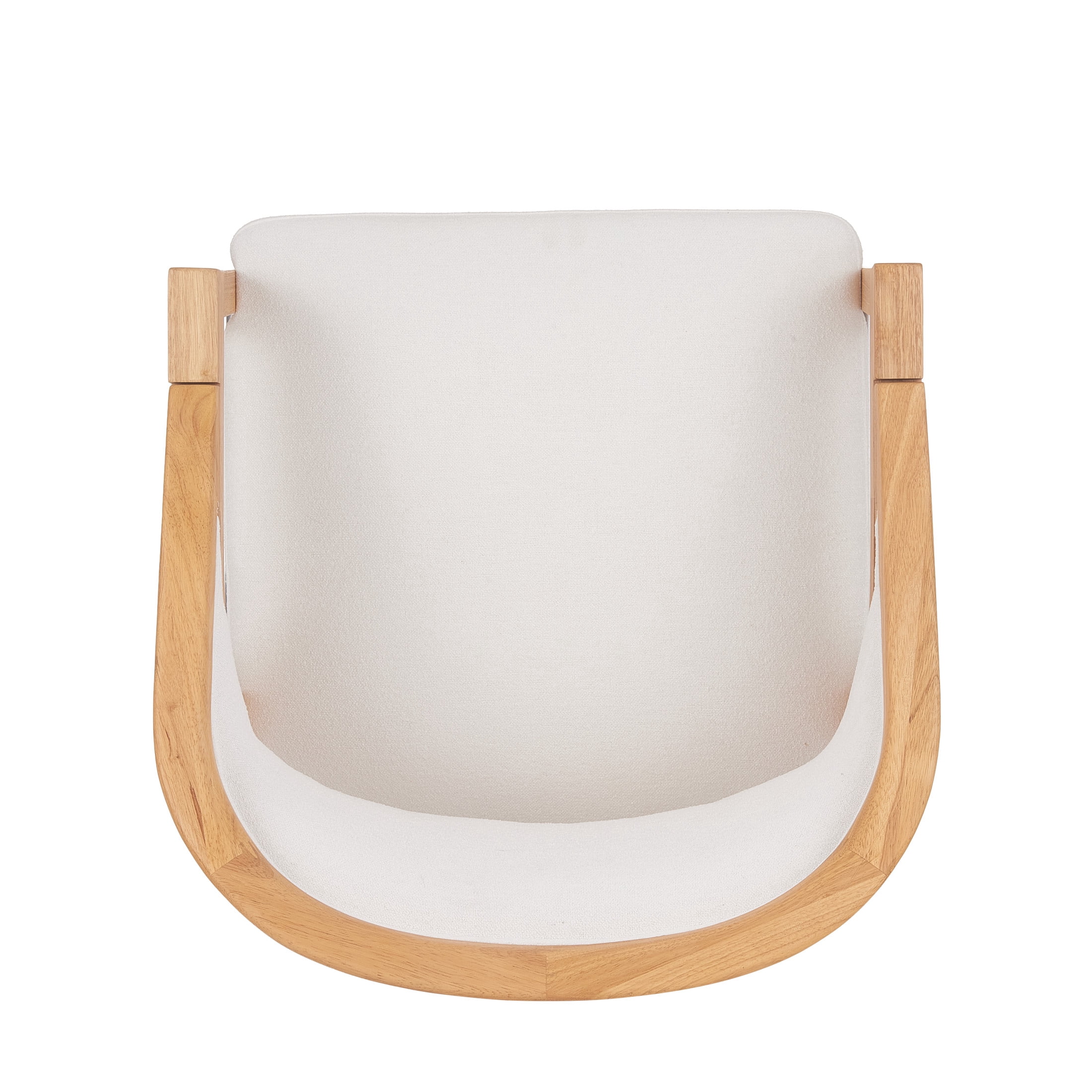 Christopher Knight Home Modern Upholstered Dining Chairs, Solid Wood Frame, Natural+White, Set of 6