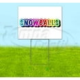 thumbnail image 1 of Rainbow V2 Snowballs (18" X 24") Yard Sign, Includes Metal Step Stake, 1 of 6