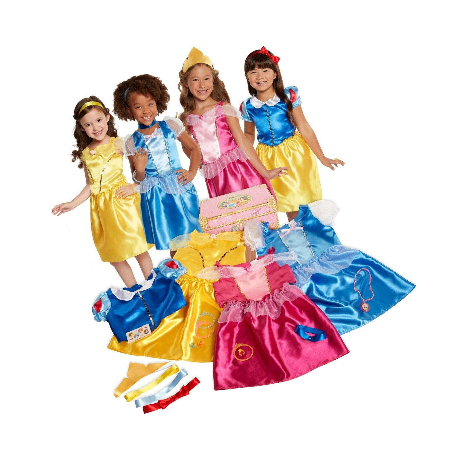 Disney Princess Dress Up New Deluxe Trunk  21Piece 