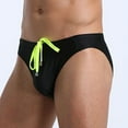 thumbnail image 3 of Hicidod Mens Swim Thong Sexy Swimwear Bikini Swimsuit Swimming Briefs Light Thin String Swim Trunks with Drawstring, 3 of 6