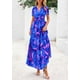 thumbnail image 4 of Vestido largo PRETTYGARDEN para mujer, bohemio, floral, azul, XXL, 4 of 9