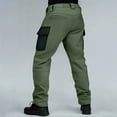 thumbnail image 6 of WTOBBY Men's Outdoor Work Pants, Waterproof Durable Multi-Pocket Tactical Trousers for Fishing, Camping, Heavy Duty,Green L, 6 of 7