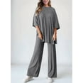 thumbnail image 4 of Women'S Two-Piece Fashion Casual Suit Travel Vacation Clothing Dark Grey M, 4 of 7