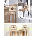 thumbnail image 5 of Farmhouse Texas Star Brown Bar Stool Covers Set of 4, Berry Vintage Wooden Stretch Washable Bar Chair Covers with Backs, Removable Pub Counter Height Chair Cover for Kitchen Dining Room Cafe, 5 of 7