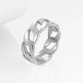 thumbnail image 3 of New Fashion Minimalist Geometric Rings for Men Women Party Jewelry Cuban Chain Cocktail Ring 14K Yellow Gold  Anillos Mujer, 3 of 8