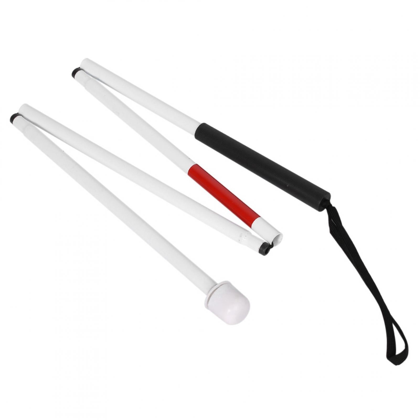 Qiilu 127cm 4-Sections Aluminum Alloy Folding Cane Walking Stick For The Blind,Blind Cane