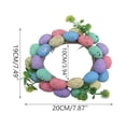thumbnail image 3 of YingYouFu Easter Egg Wreath Multicolor Rattan Egg Wreath Colorful Foam Eggs Spring Wreath for Front Door Wall Window Festival Party Supply, 3 of 9