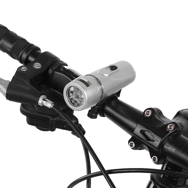 Waterproof 5 LEDs, Front Headlight Rear Light Bike Bicycle Set AccessorySilver