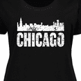 thumbnail image 4 of Inktastic Chicago Skyline Grunge Women's Plus Size T-Shirt, 4 of 5