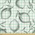 thumbnail image 2 of Ambesonne Lemons Fabric by the Yard Upholstery, Monochrome Citrus Fruits, 3 Yards, Grey and White, 2 of 5