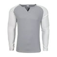 thumbnail image 3 of GuangCheng George Mens T Shirts,Muscle Fit,Thermal,Long Sleeve,Raglan Sleeves,Quick Dry,Moisture Wicking,Athletic Tee Tops,Active Base Layer Compression Shirts,Gray,Size S, 3 of 7