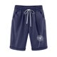 thumbnail image 1 of Pantalones Cortos Casuales de Cintura Elástica de Béisbol Impresos, Pantalones de Pijama con Cordón para el Hogar, la Playa, la Ropa de Dormir Y el Uso Diario, 1 of 2