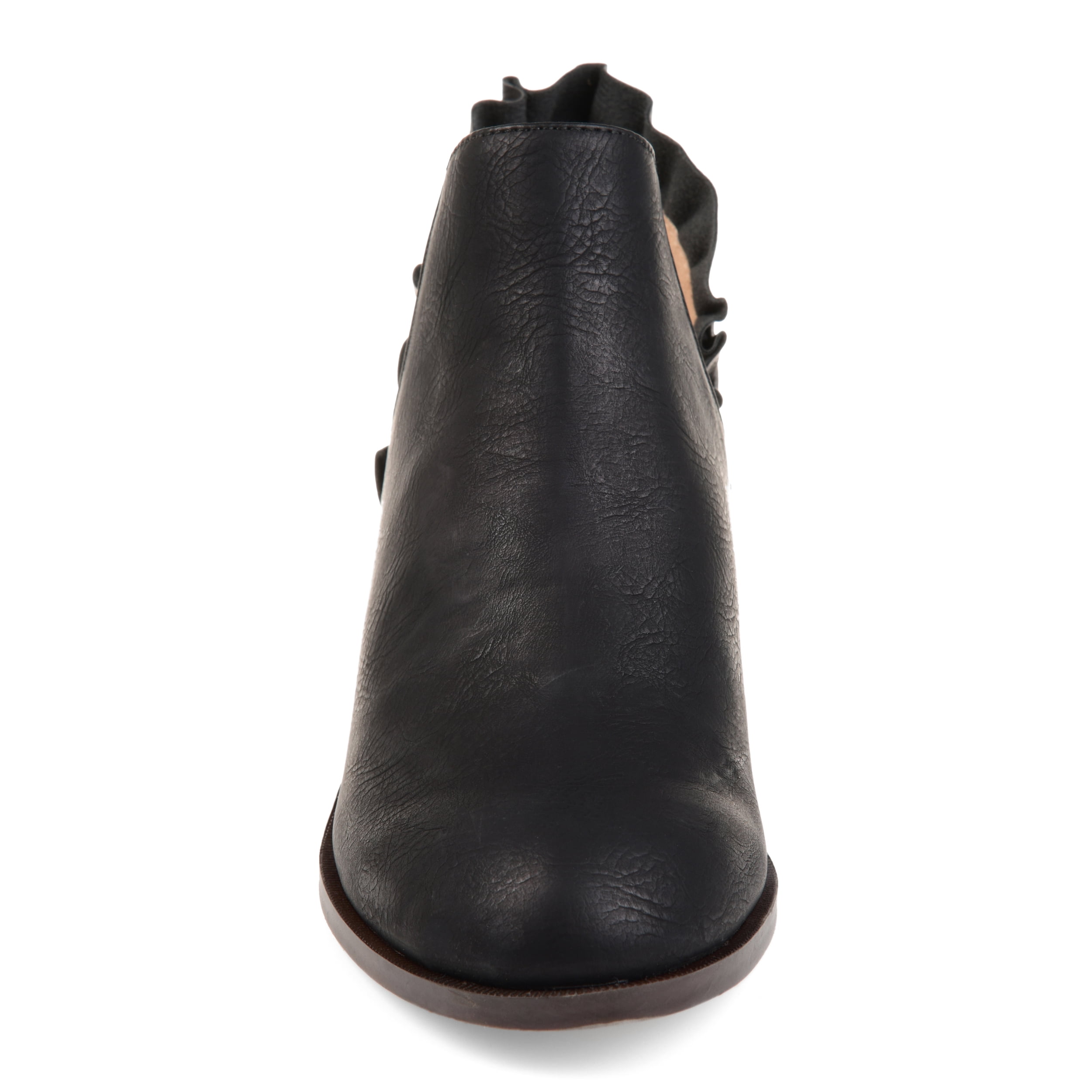 Journee Womens Lennie Slip On Stacked Heel Booties