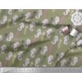 thumbnail image 2 of Soimoi Poly Georgette Fabric Jellyfish & Seahorse Ocean Print Sewing Fabric Yard 52 Inch Wide, 2 of 3