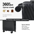 thumbnail image 5 of Travelhouse 4 Piece Hardshell Luggage Set Hardside Lightweight Suitcase with TSA Lock Spinner Wheels.(Black), 5 of 8