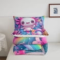 thumbnail image 5 of Manfei Ocean Axolotl Queen Comforter Set,Cute Animal Comforter Sets Queen,Polkadot Reversible,3-Piece,1 Comforter and 2 Pillowcases, 5 of 7