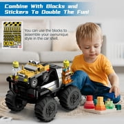 AUOSHI 1:16 Amphibious Remote Control Car Building Blocks DIY Waterproof RC Truck RC Car Toys Gifts for Kids Adults