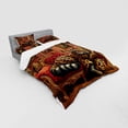 thumbnail image 2 of Ambesonne Cat Bedding Set 4 Pcs, Royal Kitty in Leopard Coat, Queen, Marigold Salmon, 2 of 2