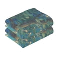 thumbnail image 2 of 2 Pack 100% Cotton Towels Soft Absorbent Towel Set for Bathroom Beach Sports 16x28in Magical Lantern, 2 of 8
